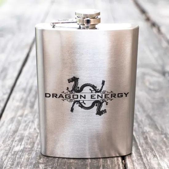 8oz Dragon Energy Stainless Steel Flask {2}