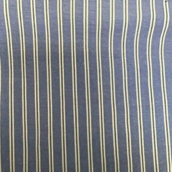 1 Yard Seersucker Stripe Fabric, 58&Prime; Wide Polyester Cotton Rayon Blend BLUE SKY {2}