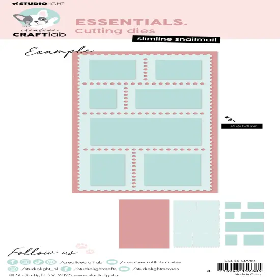 Studio Light Essential Cutting Die CCL-Nr. 984 Slimline Snailmail {3}