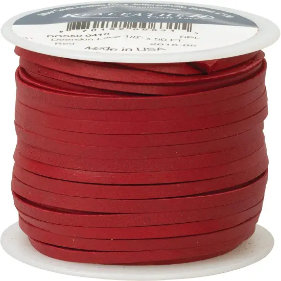 Realeather Deerskin Leather Lace | Size 1/8" x 50' (3.2mm x 15.24m) | 2/3 oz Thickness (.8-1.2mm) {7}