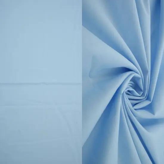 1 Yard Stretch Cotton Poplin Solid Woven Fabric Soft Durable Natural 57/58" Width BLUE {6}