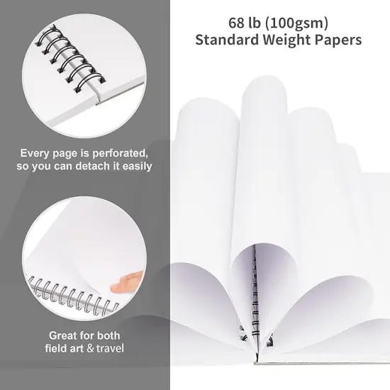 9"X12" Sketch Book 400 Sheets (68 lb/100gsm) Bright White {4}