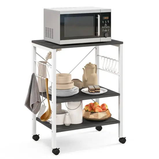 Kitchen Storage Rack with 3 Tiers and Adjustable Shelves {3}
