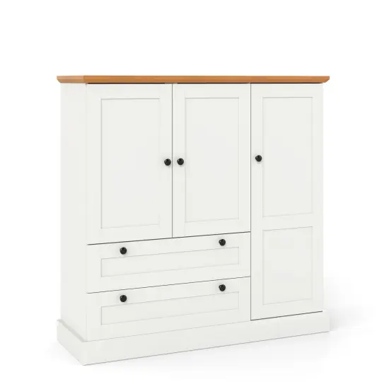 Kitchen Storage Cabinet with 3 Doors 2 Drawers and Adjustable Shelf {3}