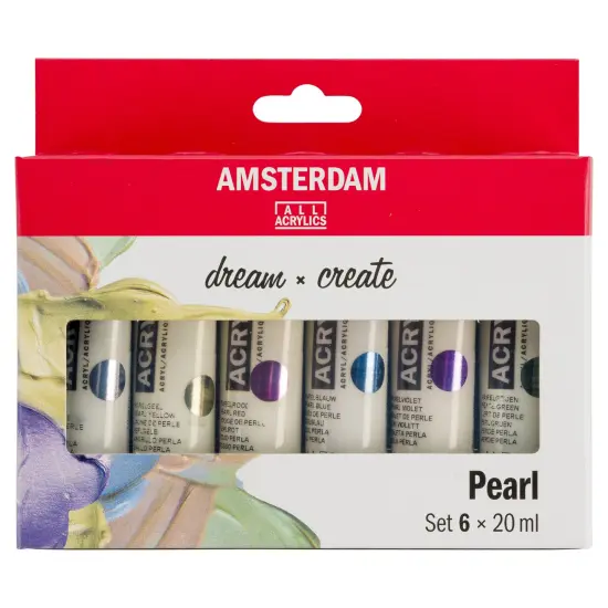 Amsterdam Standard Acrylic Paint Set 20ml 6/Pkg-Pearl {1}