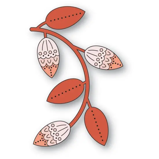 Poppystamps Dies-Nordic Sweeping Branch {3}