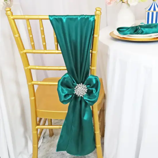10 Pieces Satin Chair Sashes 8 by 108 inches Oasis {2}