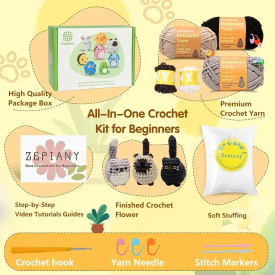 Crochet Cat Beginner Crochet Kit {2}