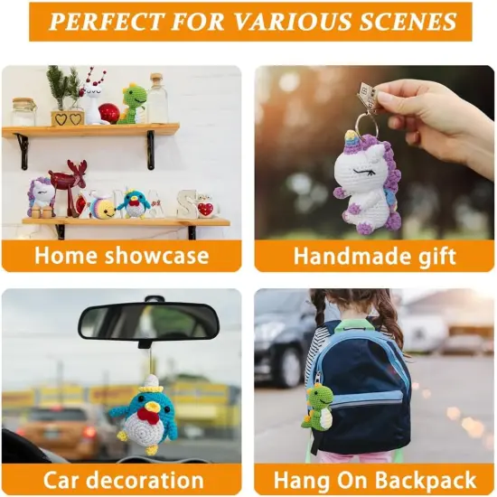 6 PCS Crochet Animal Kit (Knitting Kit 2) {4}