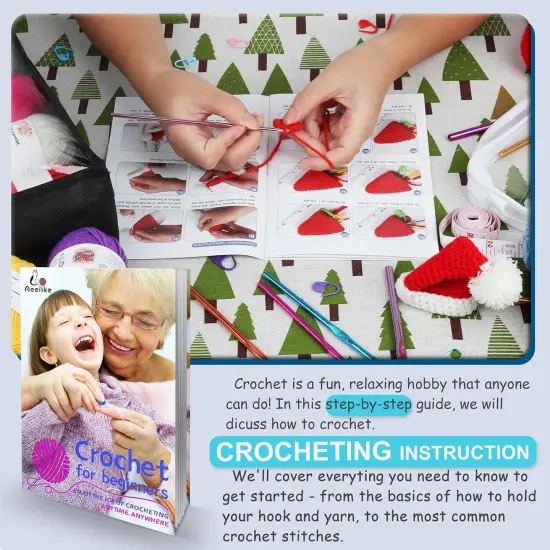 Crochet Kit for Beginners with 15 Colors Yarn and Introduction Book {2}