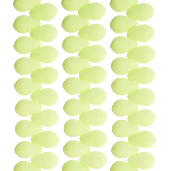 John Bead 114pcs 6x9mm Czech Glass White Alabaster Velvet Drop Bead Strands Soft Lime {2}