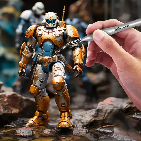 Golden Maple Detail Paint Brush Set, 15 PC Miniature Painting Brushes Kit Small Fine Paint Brush Set for Acrylic, Enamel, Watercolor, Oil, Model Painting {4}