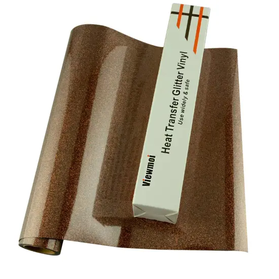 Glitter HTV IronHeat Transfer Vinyl DIY Heat Press Design for T-Shirts (Brown) {4}