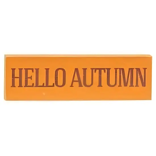 Wooden Skinny Mini Fall Blocks with Painted Finish and Seasonal Phrases 3 Asstd. {4}