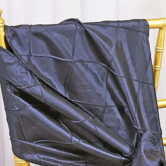 10 Pieces Elegant Pewter Charcoal Pintuck Taffeta Chair Sashes 9.5 x 108 Inches {3}