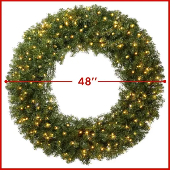 Artificial Holiday Christmas Wreath, Green Fir {3}