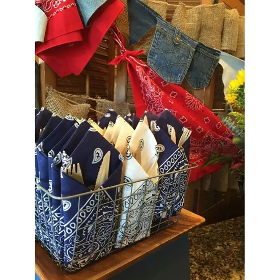 Pack of 20 XL Non Fading Paisley Polyester Bandanas 27 x 27 In - Bulk Wholesale {3}