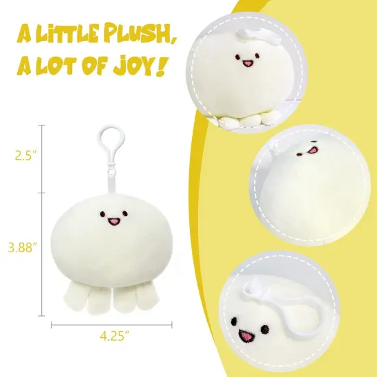 Wrapables Cute Plush Keychain Pendant Charm for Bag, Octopus {2}