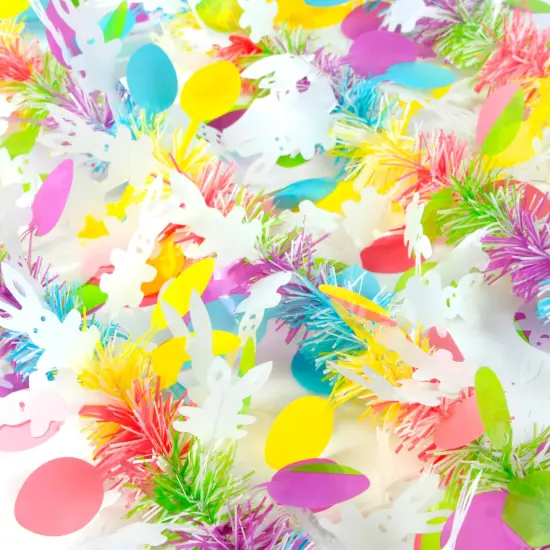 50FT Easter Tinsel Garland Hanging Streamers Decorations for Tree Stairs Mantle Hanging Oranment Outdoor Indoor Party Supplies (Rabbit) {2}