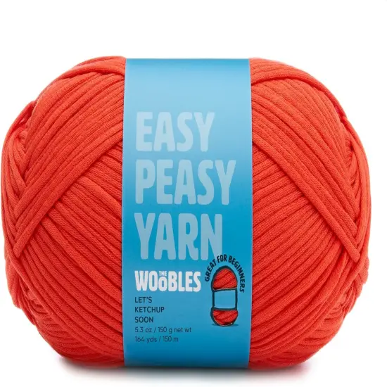 Easy Peasy Yarn, Crochet & Knitting Yarn for Beginners with Easy-to-See Stitches - Yarn for Crocheting - Worsted Medium #4 Yarn - Cotton-Nylon Blend {1}