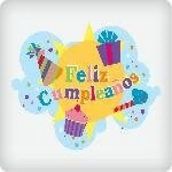 Feliz Cumpleanos Icons Edible Icing Image (1/4 Sheet) {1}