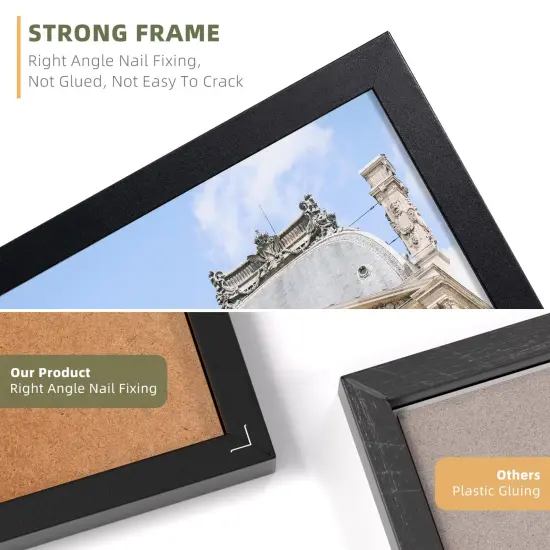 4x6 Picture Frame Set of 5, Photo Frames for 4x6 Pictures Wall Gallery Black 4x6 Frames Tabletop or Wall Mount Display for Prints, Photos, Paintings, Landscape and Kids Artwork (Black) {5}