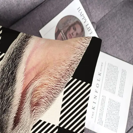 Easter Pillow Covers 18x18 Set of 4 Easter Decorations for Spring Farmhouse Pillows Easter Decorative Throw Pillows Buffalo Plaid Bunny Eggs Welcome Peeps Throw Cushion Case for Home Decor TH163 {2}