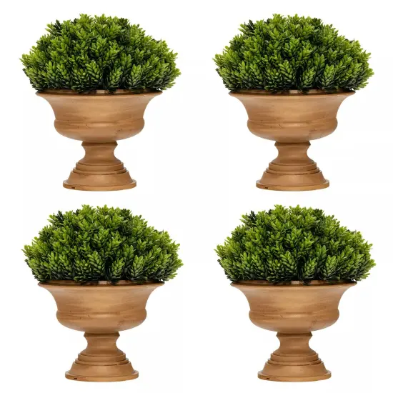 Small Faux Pine Cone Trees 4 Pack Artificial Plants Decor for Indoor {1}