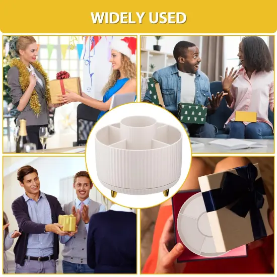 Makeup Brush Holder, Multi-angle Rotating Makeup Organizer, Multifunction Cosmetic Organizer for Bathroom Countertop, Bedroom Nightstand, Desktop, Makeup Desk Organizer, White {3}