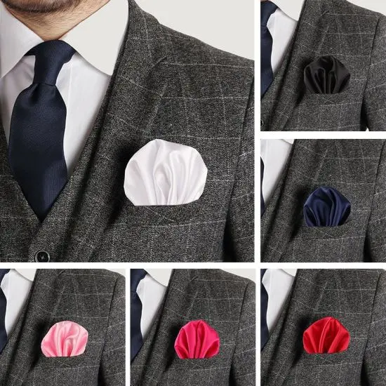 Set of 4 Extra Large Men's Handkerchiefs Super Soft {3}