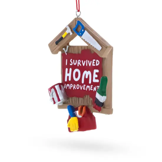 I Survived Home Improvement Tools Resin Christmas Ornament {3}