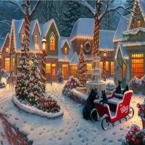 Sunsout Village Visitors 550 pc Jigsaw Puzzle 52856 {1}