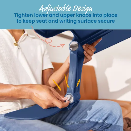 The Surf Folding Portable Lap Desk, Large, Flexible Seating Navy {5}