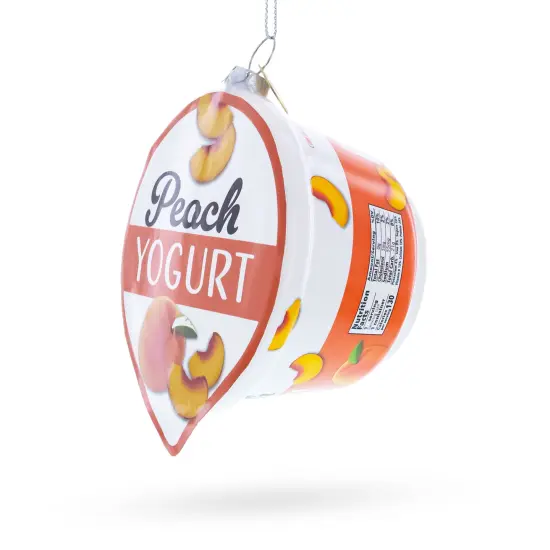 Peach Yogurt Glass Christmas Ornament {5}