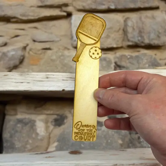 Bookmark - Queen of the Pickleball Court - Birch wood {6}