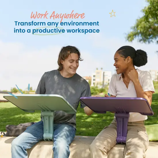 The Surf Folding Portable Lap Desk, Large, Flexible Seating Eggplant {3}