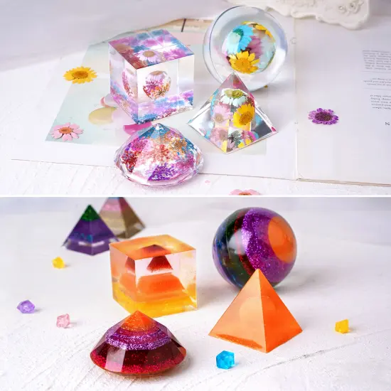LET'S RESIN Epoxy Resin Kits and Molds Complete Set, 16oz Resin Art Kit with Silicone Molds, Pigment, Dried Flowers, Crafts for Adults, Beginners, Art Supplies for DIY Lovers, DIY Gift for Women {6}