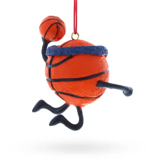 Basketball Character with Headband Resin Christmas Ornament {4}