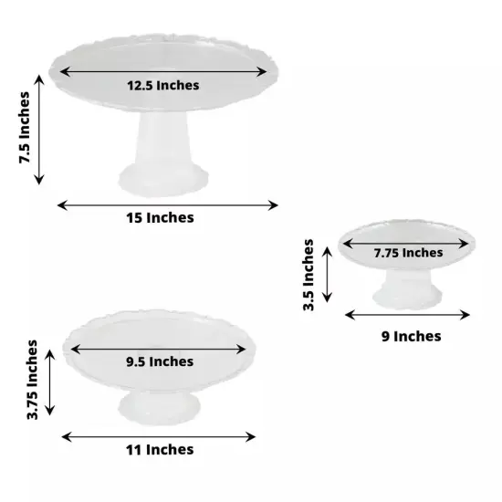 3 Clear Round Plastic CUPCAKE Display STANDS Stackable Dessert Pedestals Party {3}