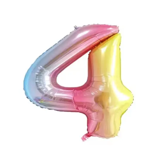 Rainbow Gradient Colorful Number Balloon Foil Balloon F07M1-77-4 {1}