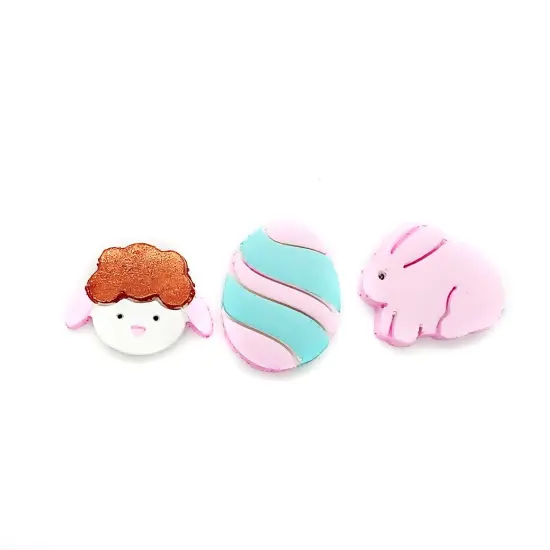 Easter Clay Cutter Bundle, 5 pcs, Egg Carrot Lamb & Bunny, Adorabilities {2}