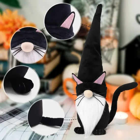 Black Cat Gnome Plush {3}