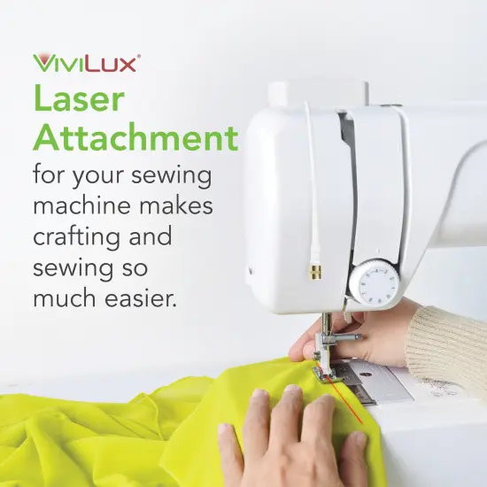 ViviLux 3-in-1 Rechargeable Green Laser System for Sewing & Quilting &ndash; Adjustable Line, Crosshair, and Dot Laser Heads, Secure Magnetic Mount &ndash; for Attachment to Metal Surfaces Only {2}