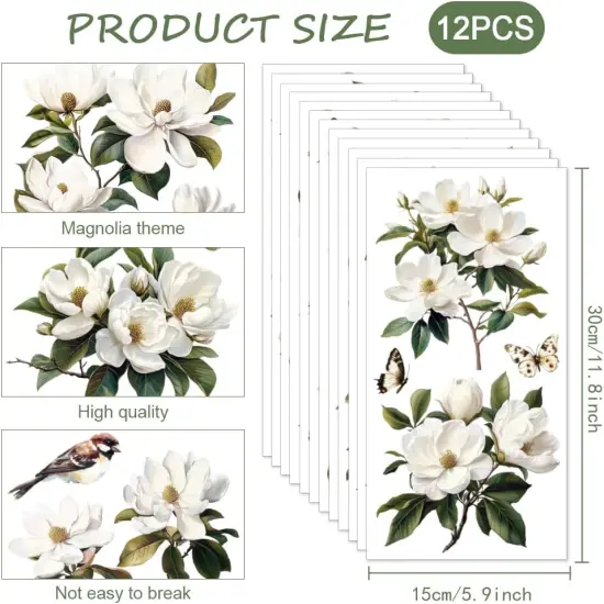 12 Sheets Vintage Floral Rub on Transfers for Crafts {2}