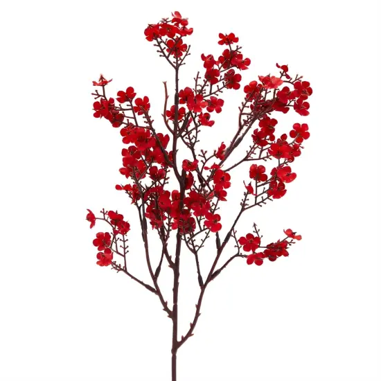 6 Pack Silk Artificial Baby's Breath Flowers with Stem, Babies Breath Faux Flower Bouquet, Fake Floral Arrangement for Table Centerpiece Decorations (20 in, Red) {5}