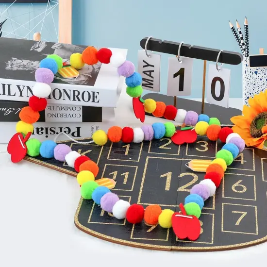 3 Pcs Back to School Felt Banner Pencil Apple Garland {2}