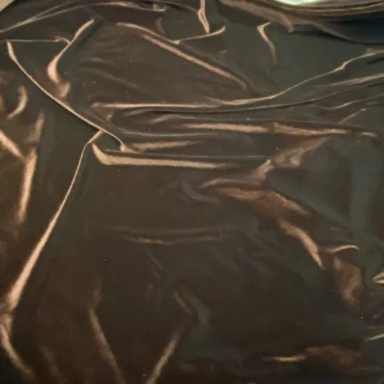 1 Yard Brown Luxe Stretch Velvet Fabric Soft, Shiny, Drapey Material for Dresses, Costumes 58'/60&rdquo; Wide {2}