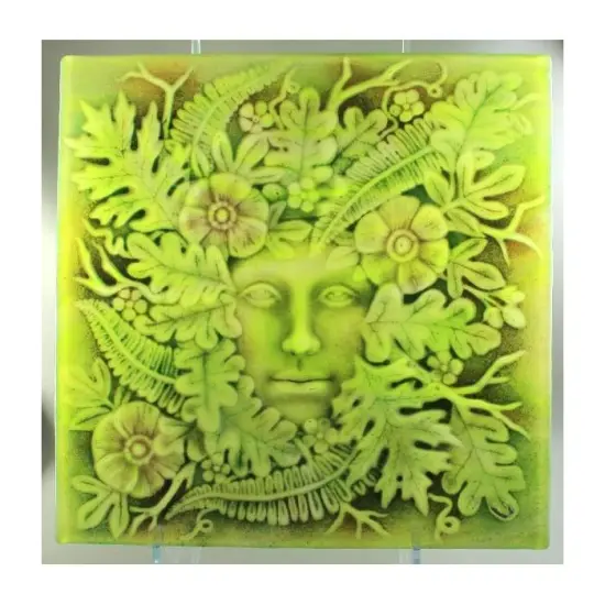 12&rdquo; x 12" x 0.5" Lady in The Woods Texture Glass Fusing Kiln Mold {2}