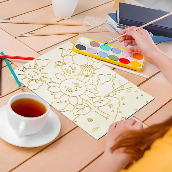 10 Pcs Large Unfinished Wood Crafts for Painting {5}