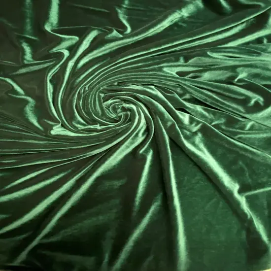 1 Yard Emerald Fores Green Stretch Velvet Fabric for Fashion, Costumes, Home Accents, and Crafting 58/60 Inch Wide {3}